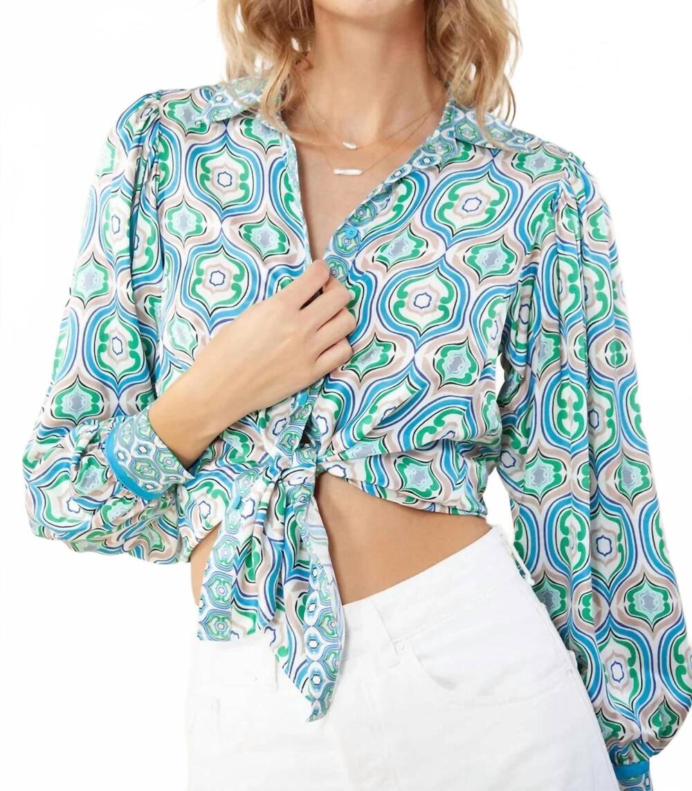 NEW HALE BOB women's eva shirt in blue mulit